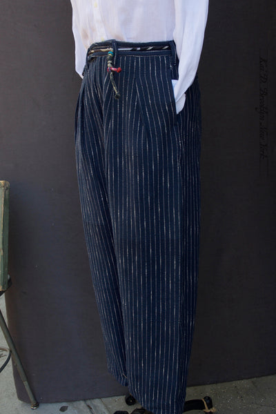 Shakoor Wide Cut Pants -  Dark Blue - 2, 3