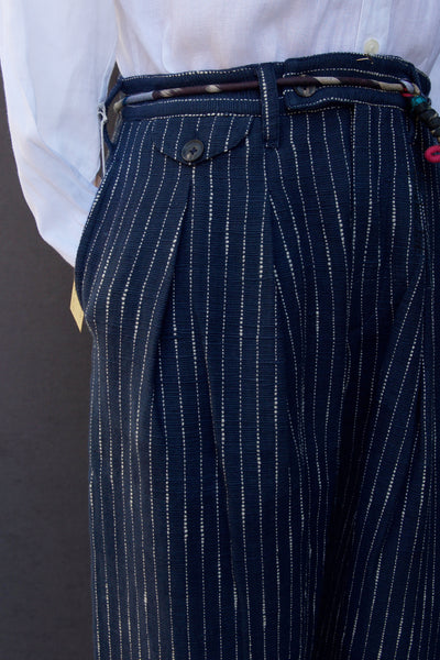 Shakoor Wide Cut Pants -  Dark Blue - 2, 3