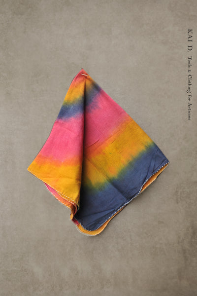 Block Print Cotton Bandana - Tie Dye