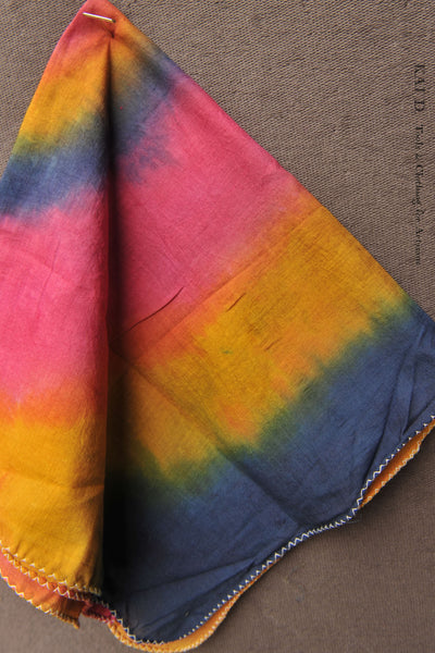 Block Print Cotton Bandana - Tie Dye