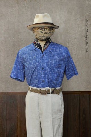 Tile Print Shirt - Blue Tile - 43 (NO RETURN)