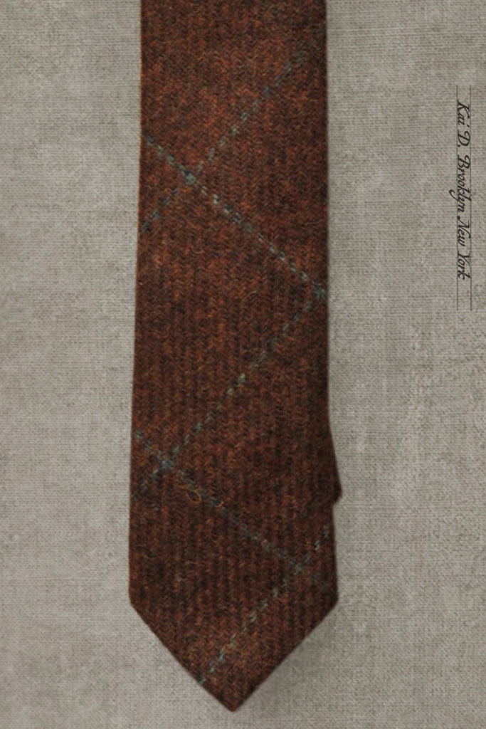 tobacco tie 12 Kits Herringbone Designer Tie in Burnt...