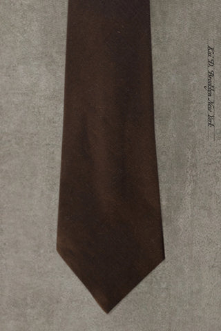 Japanese Linen Tie - Deep Truffle Brown