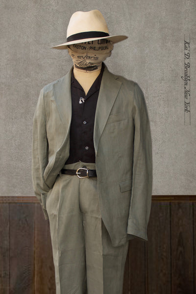 Tuscany Jacket - Green Air Weight Linen - S, M, L, XL (NO RETURN)