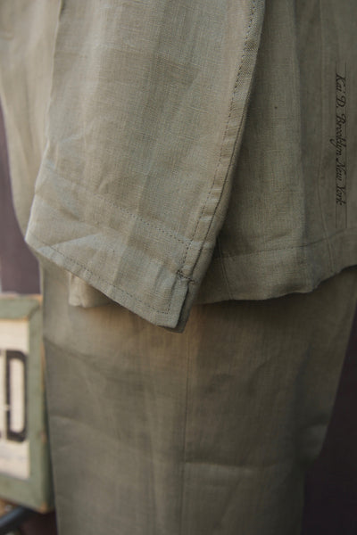 Tuscany Jacket - Green Air Weight Linen - S, L, XL (NO RETURN)