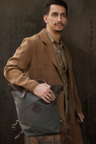Woody Backpack S - Dark Khaki + Tweed (NO RETURN)
