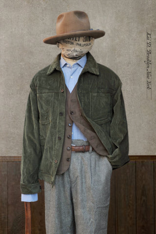 Type Shirt Jacket - Italian Corduroy - Pine Green - M, L