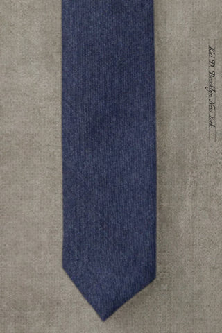 Retro Wool Tie - Uniform Blue