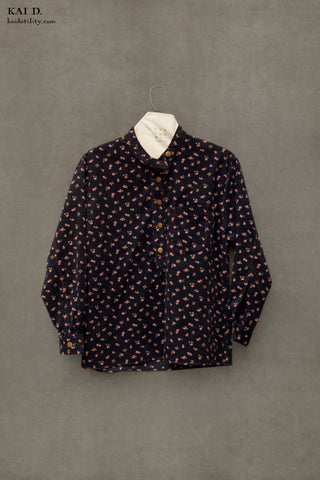 Uno Pull Over Shirt - Corduroy Floral - S