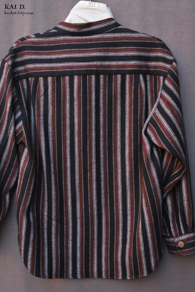 Uno Pull Over Shirt - Dark Blue Stripe - S
