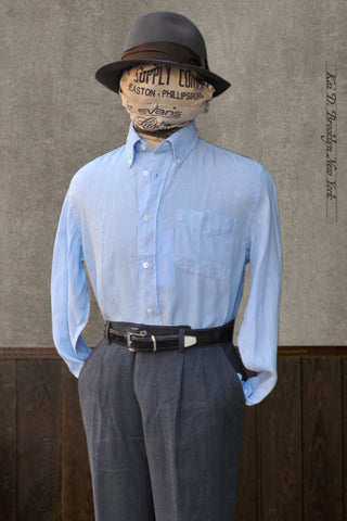 Vacation Linen Shirt - Pale Blue - S, M, L, XL (Loose Cut)