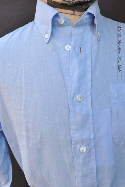 Vacation Linen Shirt - Pale Blue - S, M, L, XL (Loose Cut)