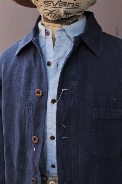 No. 5 Linen Jacket - Azure Blue -  44, 46, 48, 50