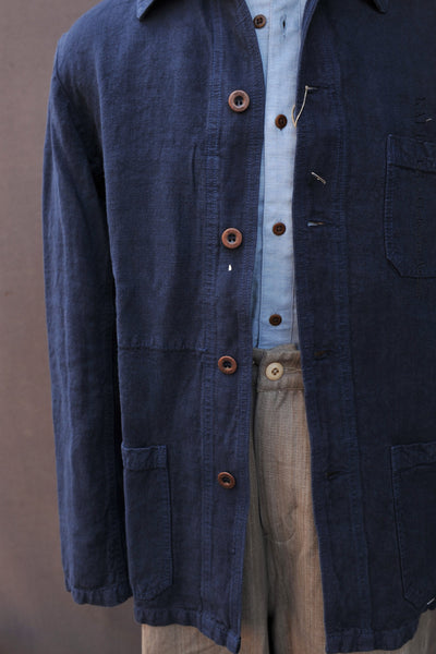 No. 5 Linen Jacket - Azure Blue -  44, 46, 48, 50
