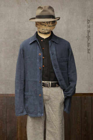 No. 5 Linen Jacket - Azure Blue -  44, 46