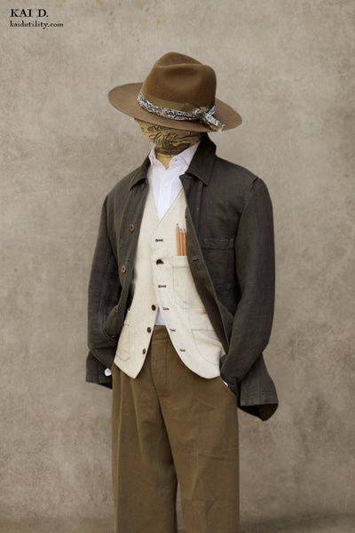No. 5 Linen Jacket- Elk -  44, 48, 50