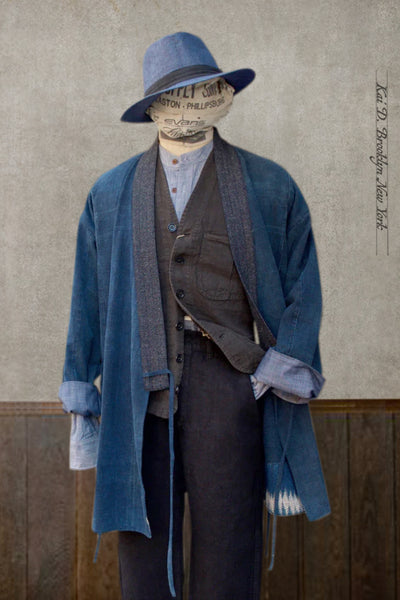Japanese Farmer Coat - Vintage Denim - M (NO RETURN)