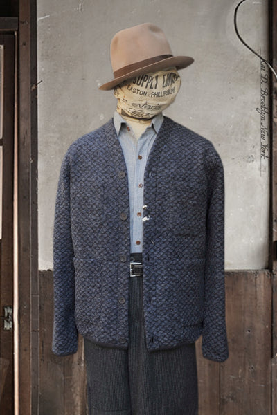 Cardigan Jacket - Diamond Fleece -  M, L