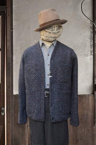 Cardigan Jacket - Diamond Fleece -  M