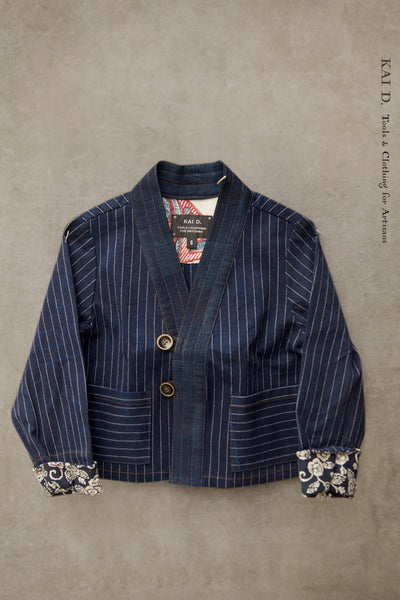 Children's Kimono Jacket - Wabash Stripe - S, M