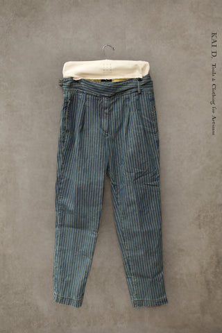 Isa Belted Pants - Japanese Wabash Stripe - S, M, L