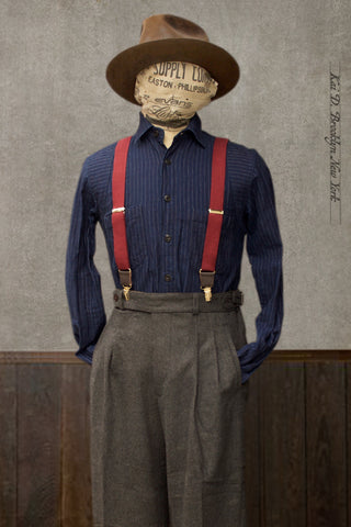 Blue Blanket Work Shirt - Wabash Stripe - M, XL