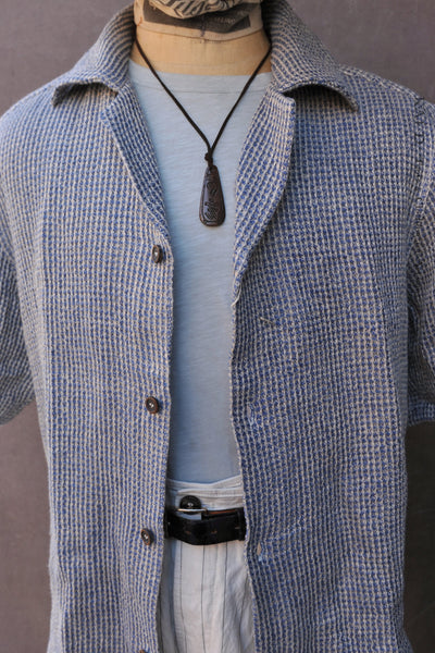 Artist Lounge Shirt - Linen Jacquard - M, L (Oversized)