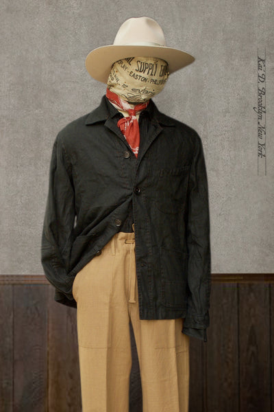 Architect Jacket - Over Dyed Japanese Linen - M, L (NO RETURN)