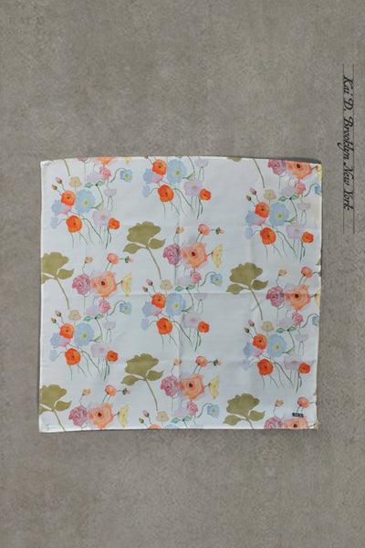 Silk Cotton Bandana - Watercolor Floral
