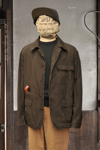 Journeyman Field Jacket - Deep Olive Dry Waxed Cotton - L, XL (NO RETURN)