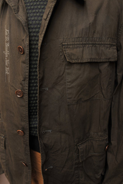 Journeyman Field Jacket - Deep Olive Dry Waxed Cotton - L, XL (NO RETURN)