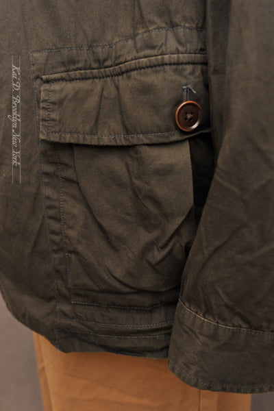 Journeyman Field Jacket - Deep Olive Dry Waxed Cotton - L, XL (NO RETURN)
