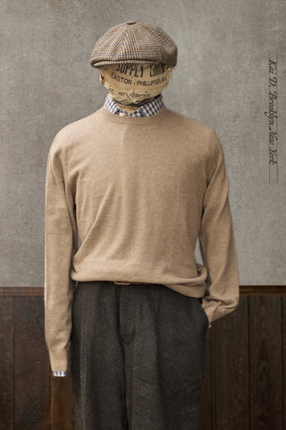 Mongolian Cashmere Sweater - Wheat Heather - S, M, L, XL