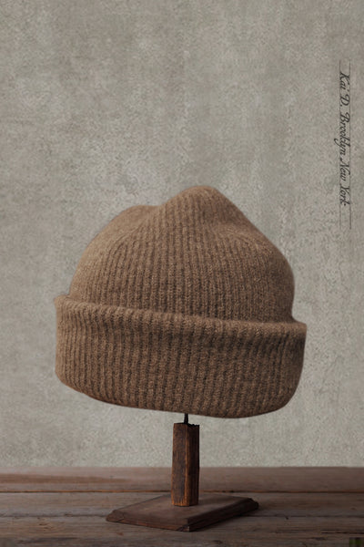 Mongolian Yak Wool Beanie - Fawn