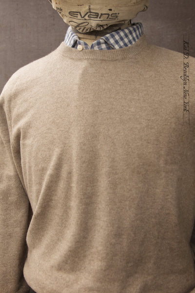 Mongolian Cashmere Sweater - Wheat Heather - S, M, L, XL