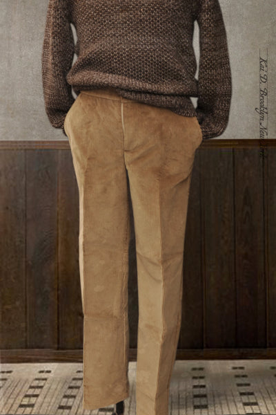 Heavy Weight Corduroy Trousers - Wheat - 46, 48, 50 (NO RETURN)