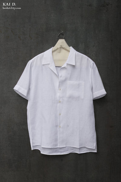 Short Sleeve Slater Shirt - White -  M, L, XL