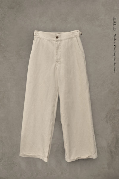 Atelier Wide pants - Japanese Cotton linen - Off White - S,M, L