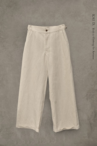 Atelier Wide pants - Japanese Cotton linen - Off White - S,M, L