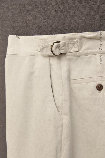 Atelier Wide pants - Japanese Cotton linen - Off White - S,M, L