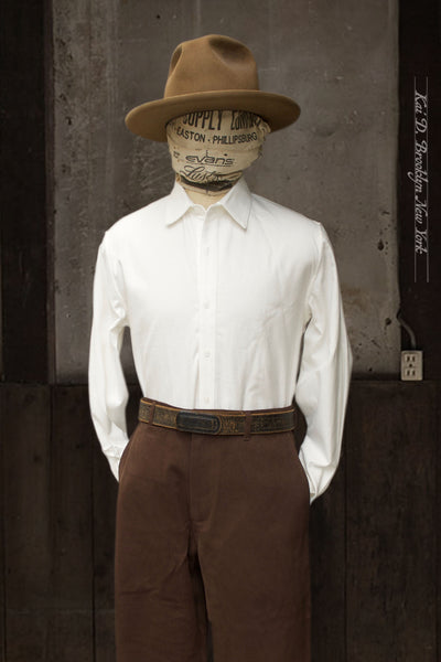 Delancey Shirt - Japanese Flannel - White - S, M, XL
