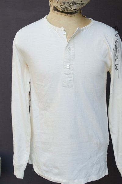 Jonas Long Sleeve Henley - Off White - S, M, L