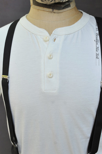 Ramayana Henley Tee - White - M, L, XL (NO RETURN)