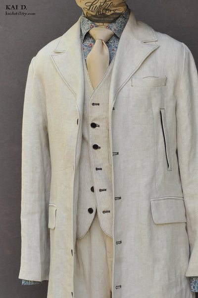 Shelby Coat - Oatmeal Linen - L