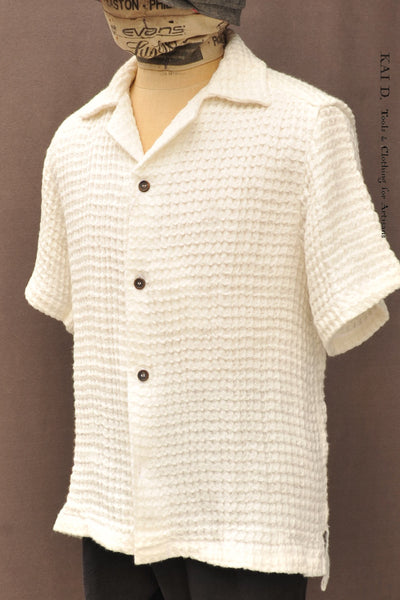 Artist Lounge Shirt - Linen Waffle - L (Oversized)