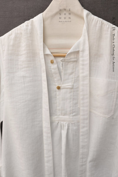 Agnes Shirt - White Double Gauze Cotton - S