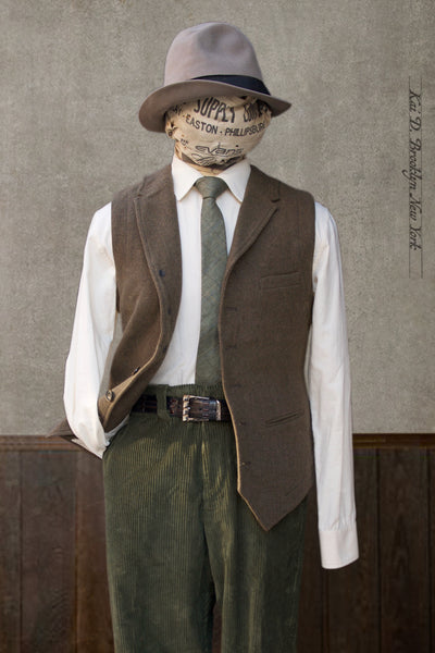 William Vest - Brown Herringbone - M (NO RETURN)