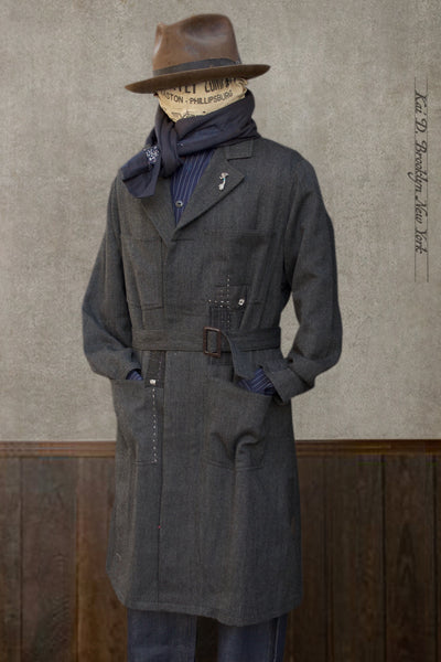 Wilson Lab Coat - Herringbone Wool - M (No Return)