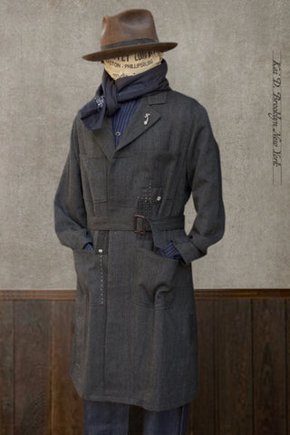 Wilson Lab Coat - Herringbone Wool - M (No Return)