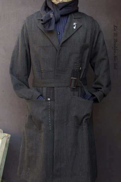 Wilson Lab Coat - Herringbone Wool - M (No Return)